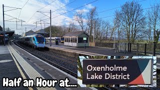 Half an Hour at 451  Oxenholme Lake District Railway Station 100224  Class 195 390 397 Kendal [upl. by Atiuqes]