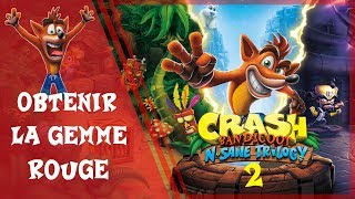 Crash Bandicoot 2  Niveau 2  Snow Go  Obtenir la Gemme Rouge [upl. by Nahk901]