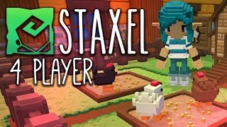 Staxel  1  Listen to Farm Fan 4 Player Online Gameplay [upl. by Lenny]