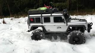 FTX KANYON RC ROCK CRAWLER SLOW MOTION RUN IN SNOW AND MUD [upl. by Aihsem]