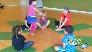 YogaRhyme Butterfly Pose with KiDo Kids Yoga for a kids yoga class ages 38 [upl. by Yddor128]