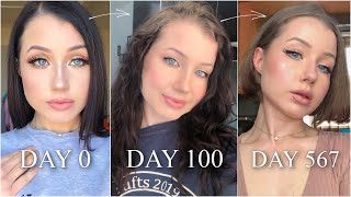 Growing out BLACK HAIR DYE timelapse 1 year amp 6 months of hair growth [upl. by Boggs]