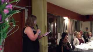 Reply to the Toast to the Lassies  Maria McArdle Burns Night 2013 1MOV [upl. by Adnwahs]