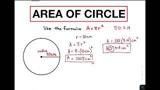 How to Solve AREA OF CIRCLE  Diameter and Radius of Circle [upl. by Yevre]