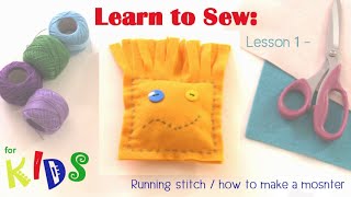 Learn to Sew with Debbie Shore Kids Lesson 1 [upl. by Yeleen]