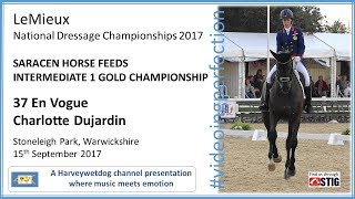 Charlotte Dujardin and En Vogue Intermediate I LeMieux National Dressage Championships 2017 [upl. by Fay]