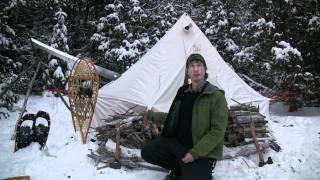 Winter Camping  part 1 Snowtrekker Tent [upl. by Ellekcim]