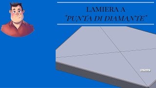 Lamiera a punta di diamante  Solidworks Italiano  Tutorial 69 [upl. by Laurette]