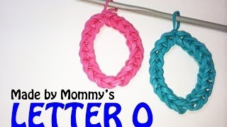 Letter O or Number Zero 0 Charm Without the Rainbow Loom [upl. by Otecina]