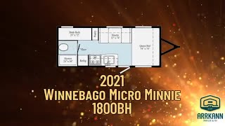 2021 Winnebago Micro Minnie 1800BH Walkthrough Review [upl. by Bremer138]