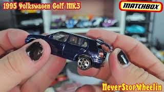 1995 Volkswagen Golf MK3 in Metalflake Dark Blue 2024 Matchbox Moving Parts unboxing [upl. by Yrehc963]