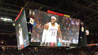 Cleveland Cavaliers 20142015 Opening Night LeBron James Return Intro Video and Chalk Toss [upl. by Eisserc730]