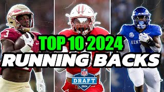 Top 10 Running Backs for the 2024 NFL Draft  Dynasty Football [upl. by Hildie247]