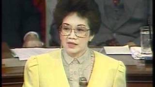 httprtvmgovph  President Corazon Aquino before the US Congress [upl. by Elrak946]