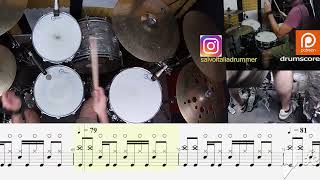 AUDIOSLAVE  COCHISE  DrumScore  Cover  Tutorial  Notation  Transcription  Chart [upl. by Gebhardt594]