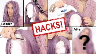 I MADE A CHEAP AMAZON WIG LOOK BETTER THAN MY FULL LACE WIGS synthetic wig hacks [upl. by Mastat]