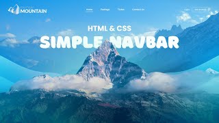 Responsive Navbar Using HTML and CSS [upl. by Llebpmac]