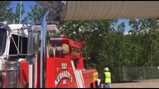 Beer tanks for Genesee Brewery taken off barge in Gates [upl. by Sev570]