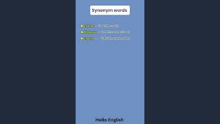 Synonyms learning subscribe to get more helpful videos subscribe viral englishlearning [upl. by Arreis]