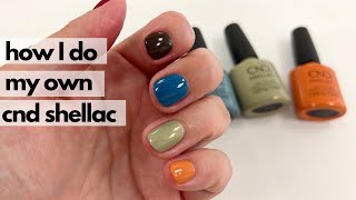 How I do my own nails with CND Shellac feat NEW quotUpcycle Chicquot collection [upl. by Ilram]