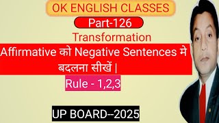 Affirmative ko Negative mein kaise badle  Affirmative Sentence ko Negative mein kaise change kare [upl. by Elinor]