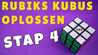 Stap 4  De middelste laag oplossen  Rubiks kubus oplossen voor beginners [upl. by Bogoch]