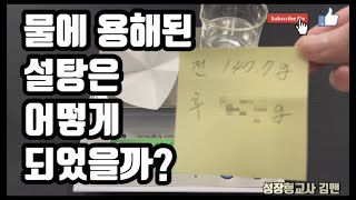 초등과학 5학년 1학기 4단원 용해와 용액 물에 용해된 설탕은 어떻게 되었을까요 용질용매용해용액elementary science [upl. by Wallache841]