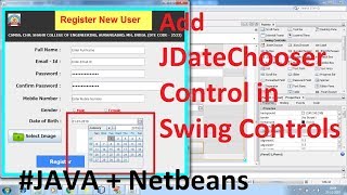 How to install add JDateChooser JCalendar Date Picker in netbeans IDE Swing [upl. by Clarie352]