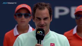 Roger Federer gives classy speech after winning 2019 Miami Open [upl. by Pammi329]