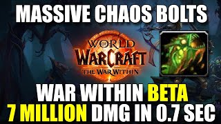 DESTRUCTION WARLOCK ONESHOTS ON BETA  MASSIVE CHAOS BOLTS  TESTING HERO TALENTS amp STUFF [upl. by Leonardo]