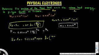 Solid State Electronic Devices Problems on Fermi level Concept  Physical Electornics 2 [upl. by Giulio194]