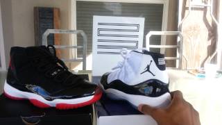 Air Jordan Concord 11 vs Bred 11 Battle of the 11s  SB Junkie [upl. by Ameehs]