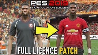 PES 2019 How to Install Official Team Names Kits Logos Leagues amp More [upl. by Nogam]