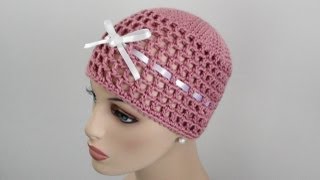 Crochet Mesh Beanie [upl. by Yur]