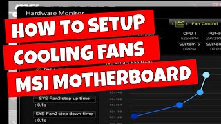 How To Setup amp Control AIO Water Cooling amp PC Fans In BIOS Or Windows MSI Version [upl. by Oslec]