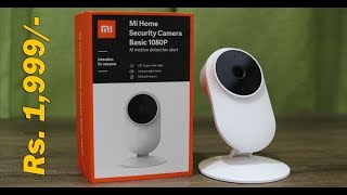 Mi Home Security Camera Basic 1080p Unboxing Installation and sample now in India for Rs 1999 [upl. by Aicittel]