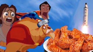 YTP  Belle and Gaston Eat the Beasts Chicken Wings [upl. by Hgielak]