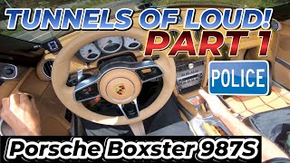 Porsche Boxster Sound POV Tunnels LOUD EXHAUSTS  PART 1 [upl. by Oesile]