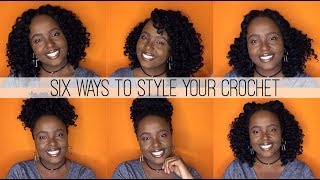 HOW TO STYLE CURLY CROCHET HAIR  Freetress 2x Ringlet Wand Curl [upl. by Schnurr621]