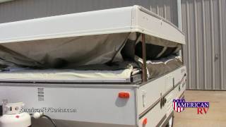 Popup FoldingTent Camper Setup and Use Walkthrough Demonstration  American RV Center [upl. by Acyre]