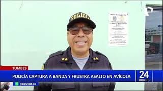 Tumbes PNP frustra asalto a avícola y captura a banda criminal Los polleros [upl. by Eustache]