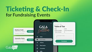 Ticketing amp CheckIn for Fundraising Events  GalaBid Fundraising [upl. by Analli951]