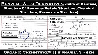 Benzene and its derivatives  L1  Unit1 Organic Chemistry 2  Bpharma 3rd sem Carewell Pharma [upl. by Akaya]