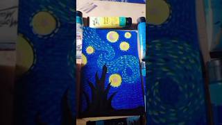 Starry Night painting  art  youtube shorts  othois world [upl. by Kantor]