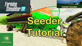 FS 22 Seeder Tutorial on Farming Simulator 22 Amazone Citan [upl. by Aridaj]