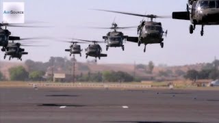 UH60 Black Hawk amp CH47 Chinook Takeoff In Massive Formation [upl. by Floridia]