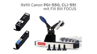 Canon PGI550 CLI551 nachfüllen mit Refill Tool [upl. by Noswad]