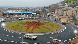 Kružni tok u Briješću u novom hortikulturnom ruhu  Sarajevska zaobilaznica LOT 2C [upl. by Seugirdor802]