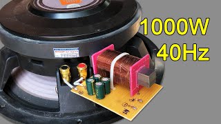 How to make easy Crossover Super Woofer 1000W circuit at home [upl. by Maloney433]