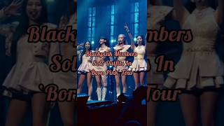 Blackpink members solo outfits in Born Pink tour🖤💗 blackpink jennie lisa jisoo rosé outfit [upl. by Annayr90]